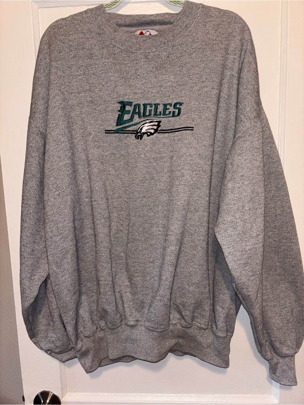 VTG 1996 Philadelphia Eagles Majestic Gray NFL Crewneck Sweatshirt Size XL
